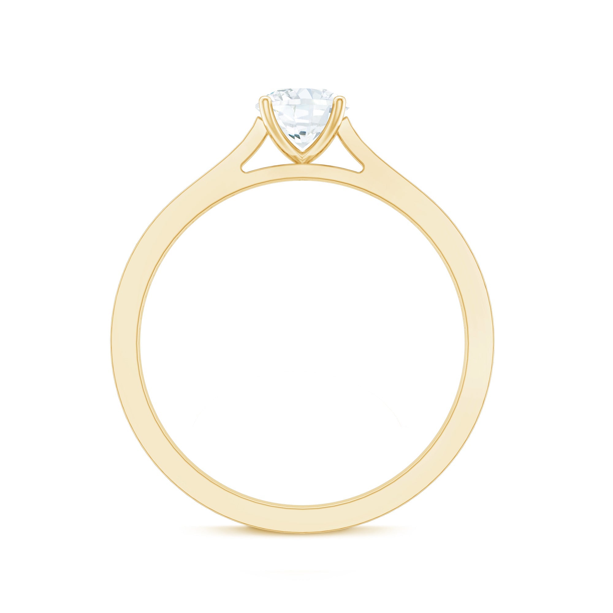 Certified Lab Grown Diamond Engagement Ring With Lab Grown Ruby