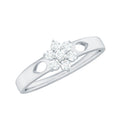 Nature Inspired Diamond Flower Promise Ring for Proposal