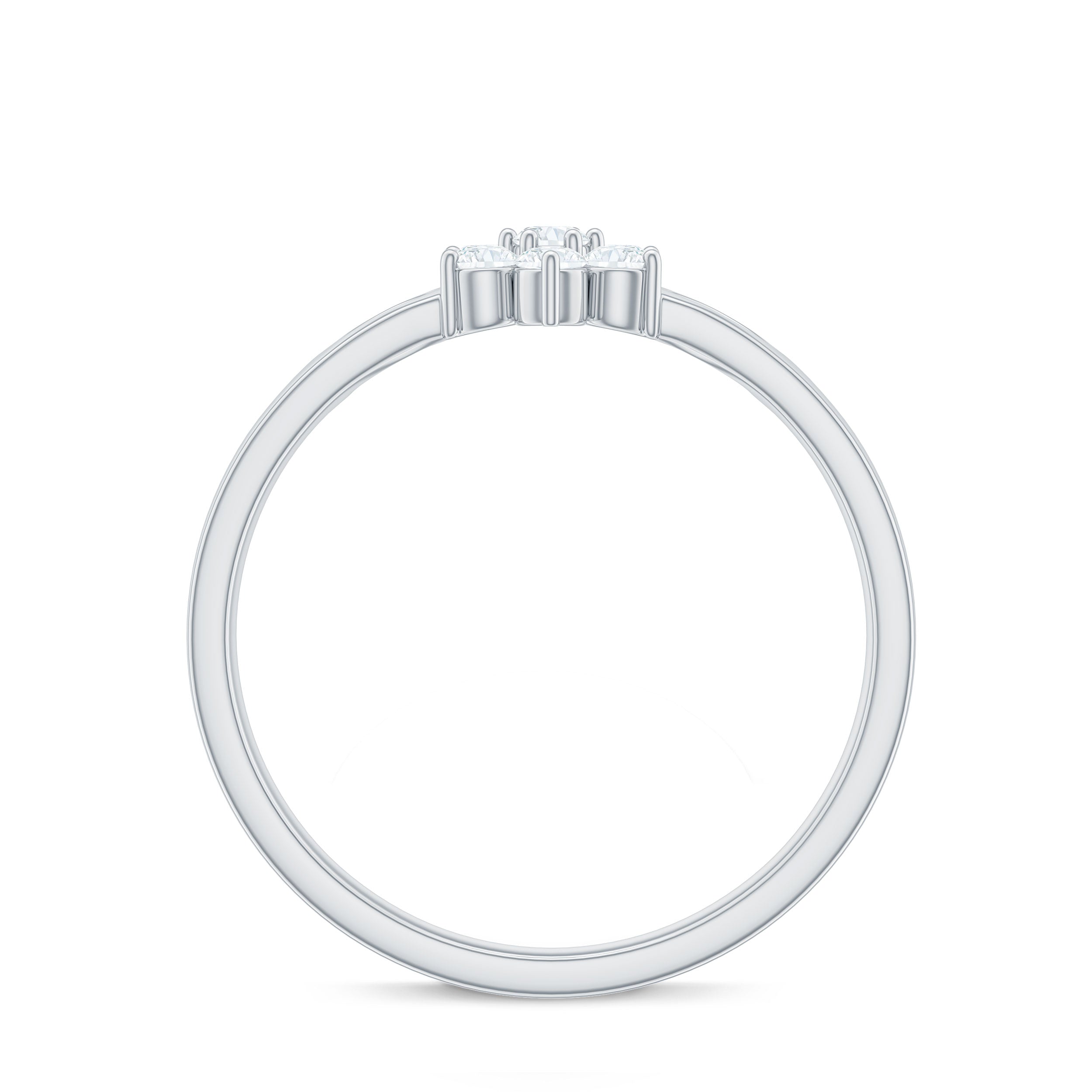 Nature Inspired Diamond Flower Promise Ring for Proposal