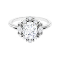 2 Carat Oval Cut Certified Moissanite Vintage Statement Ring
