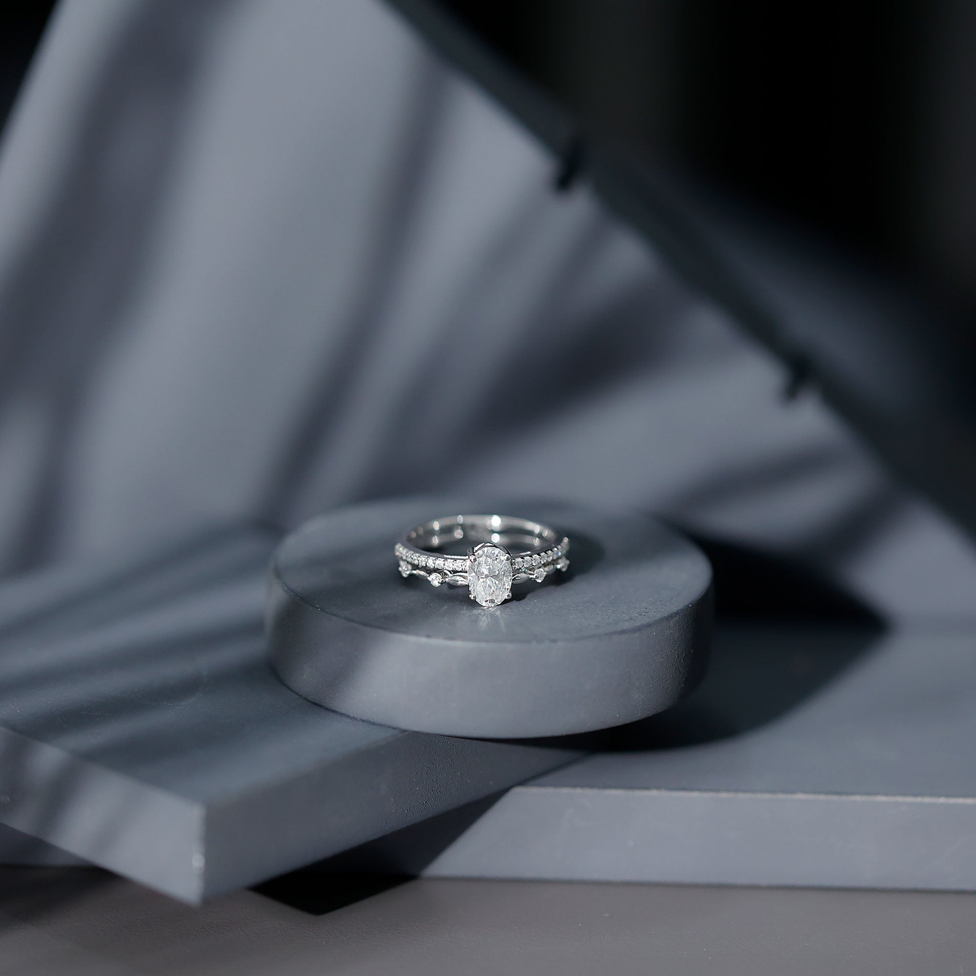 Oval Cut Moissanite Engagement Ring For Women