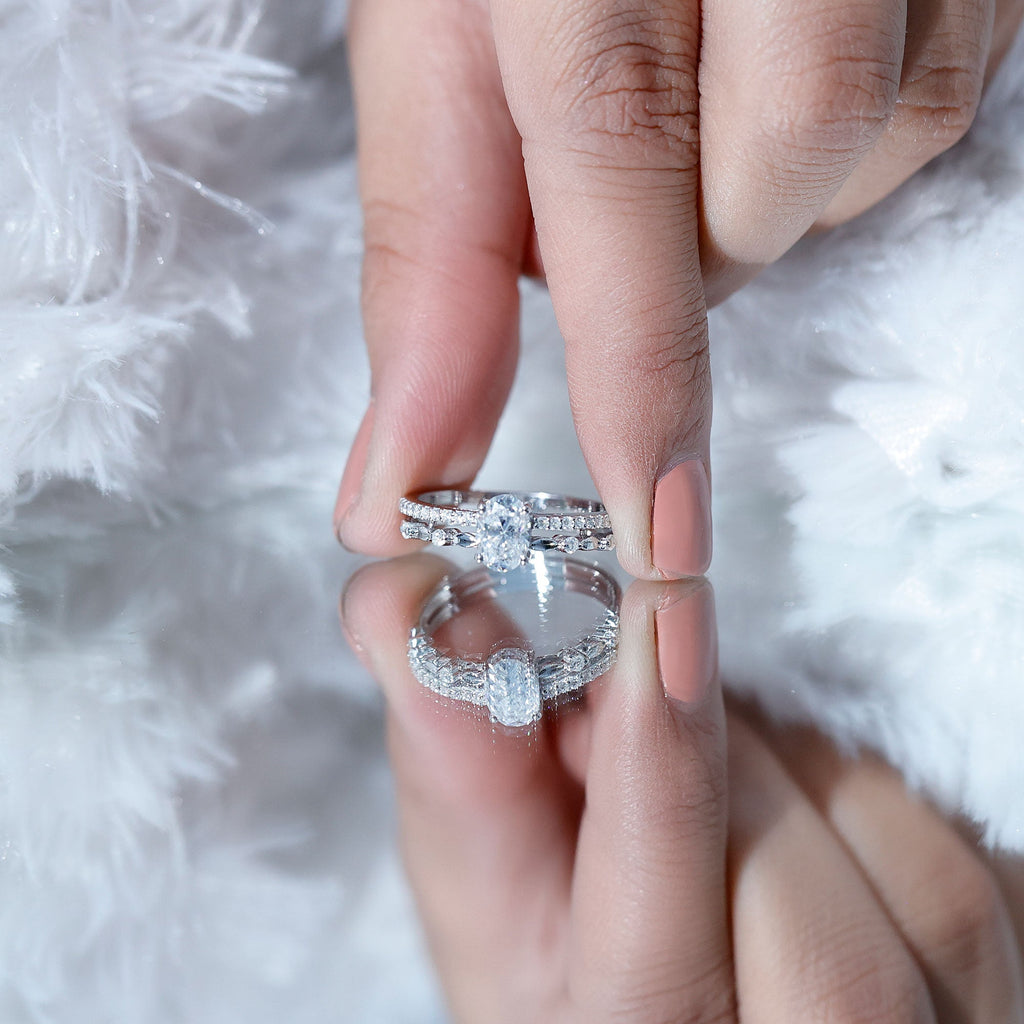 Oval Cut Moissanite Engagement Ring For Women