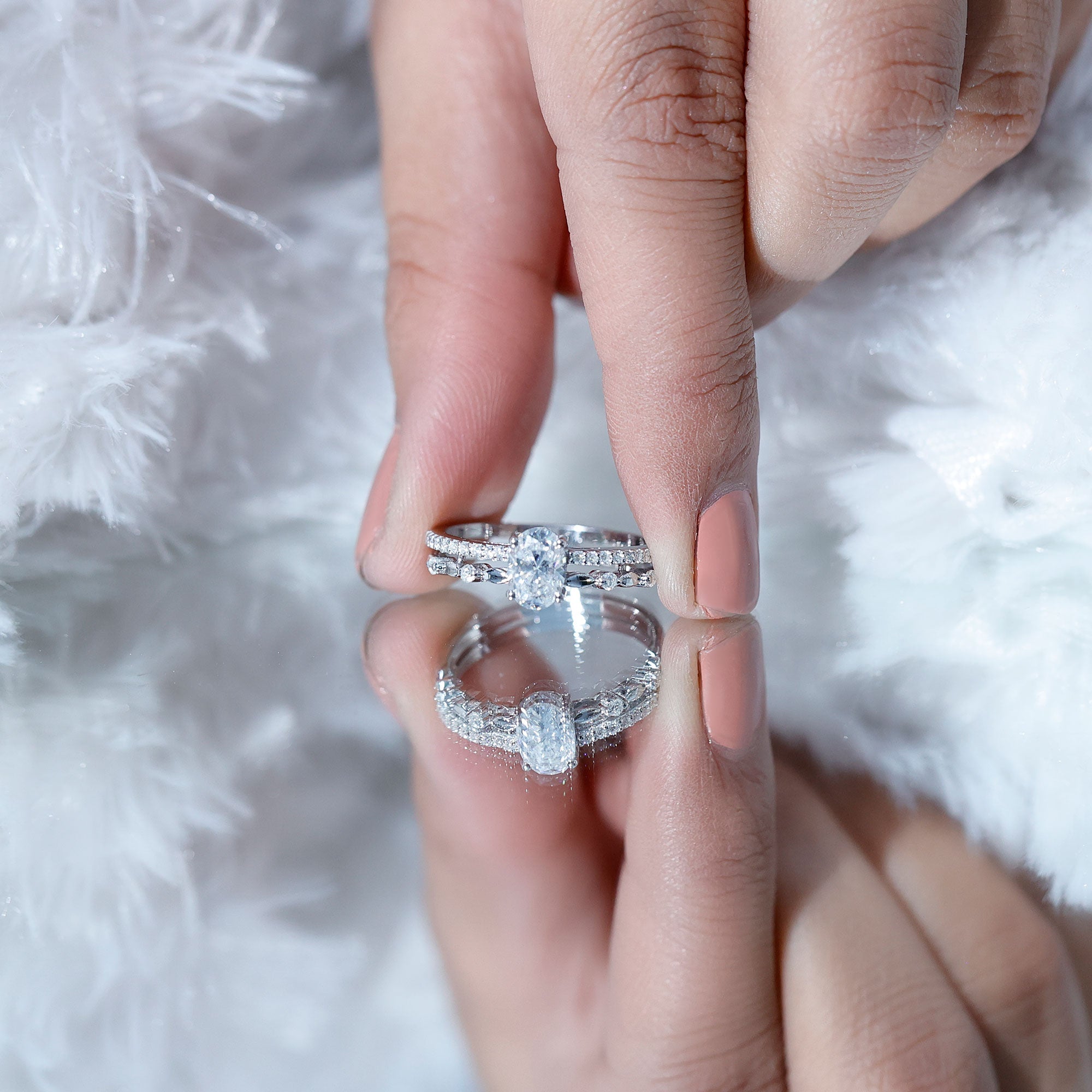 Oval Cut Moissanite Engagement Ring For Women