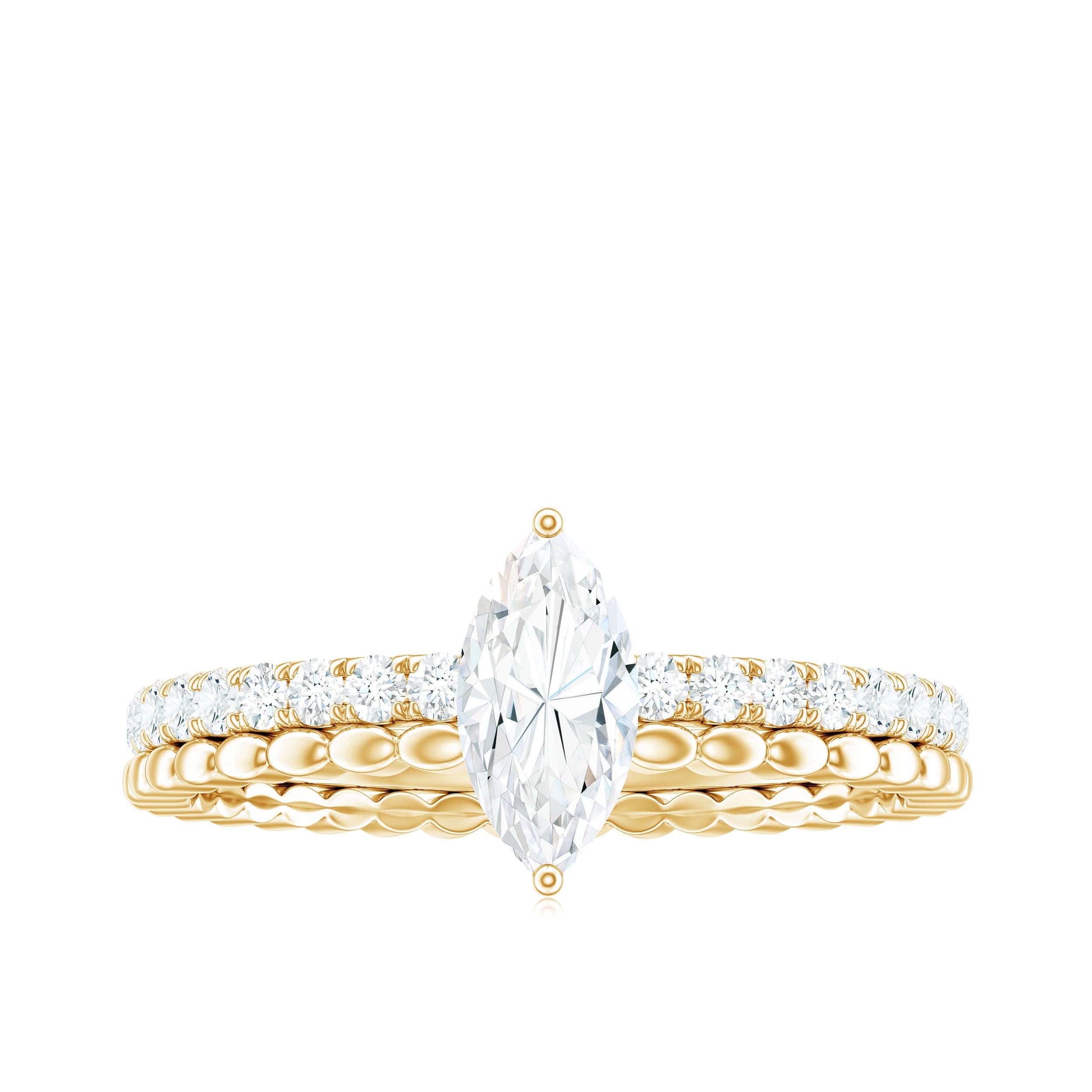 Marquise Cut Moissanite Solitaire Engagement Ring