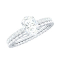0.9 Carat Solitaire Moissanite Oblong Engagement Ring