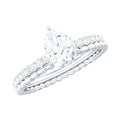 0.7 Carat Pear Cut Moissanite Solitaire Engagement Ring