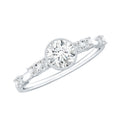0.5 Carat Round Certified Moissanite Solitaire Engagement Ring in Bezel Setting