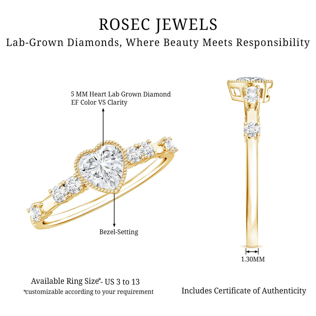 Heart Shaped Moissanite Pre Engagement Ring