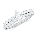 Marquise Cut Moissanite Solitaire Braided Engagement Ring