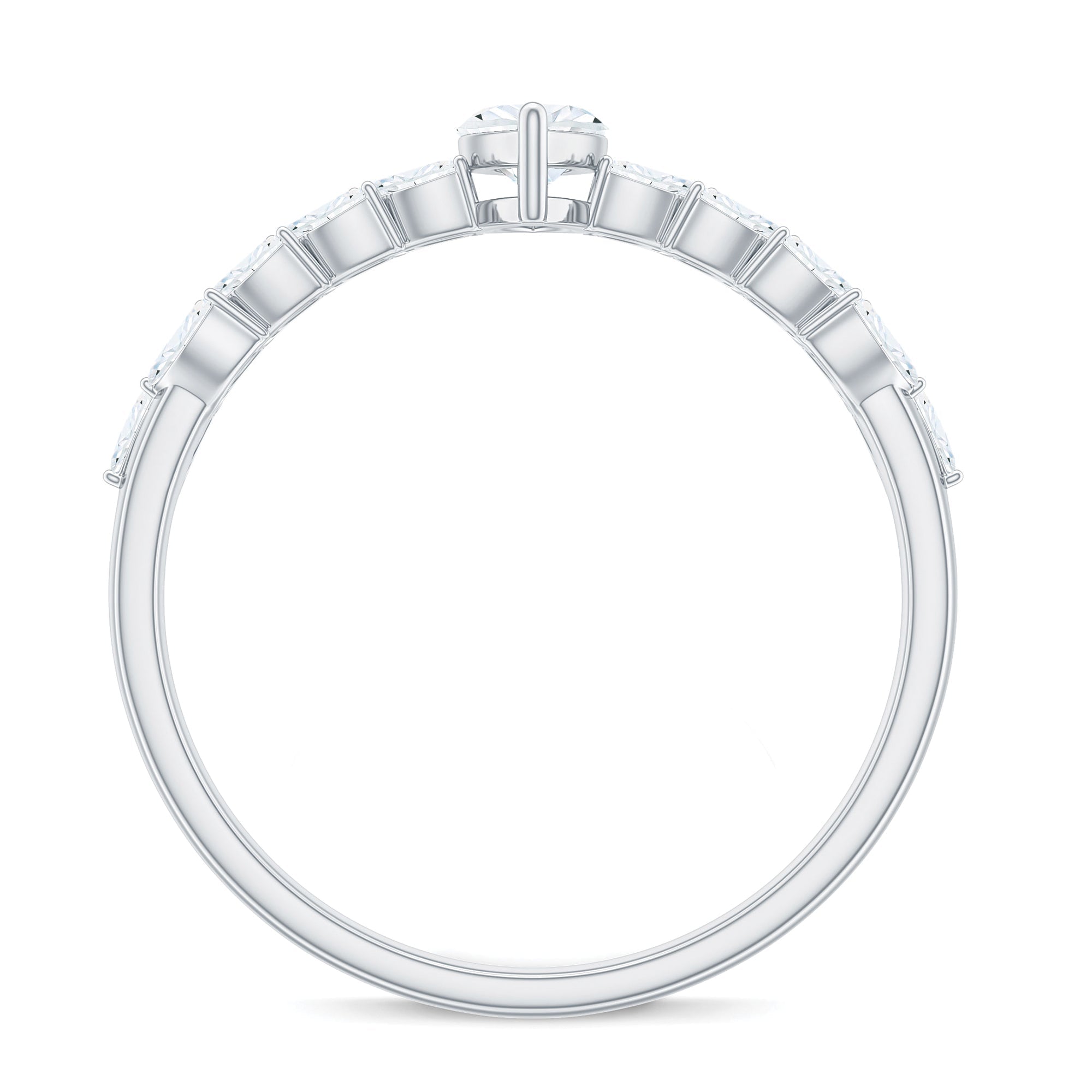 Marquise Cut Moissanite Solitaire Braided Engagement Ring