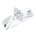 Certified Moissanite Marquise Cut Engagement Ring For Women