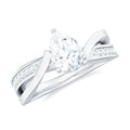 Pear Shaped Moissanite Infinity Engagement Ring