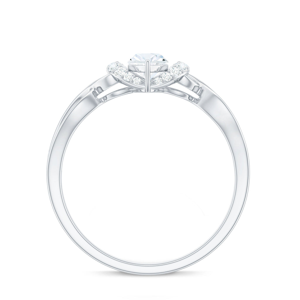 Marquise Cut Moissanite Infinity Engagement Ring