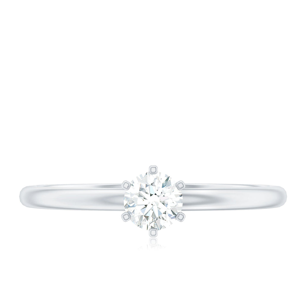Solitaire Round Diamond Promise Ring
