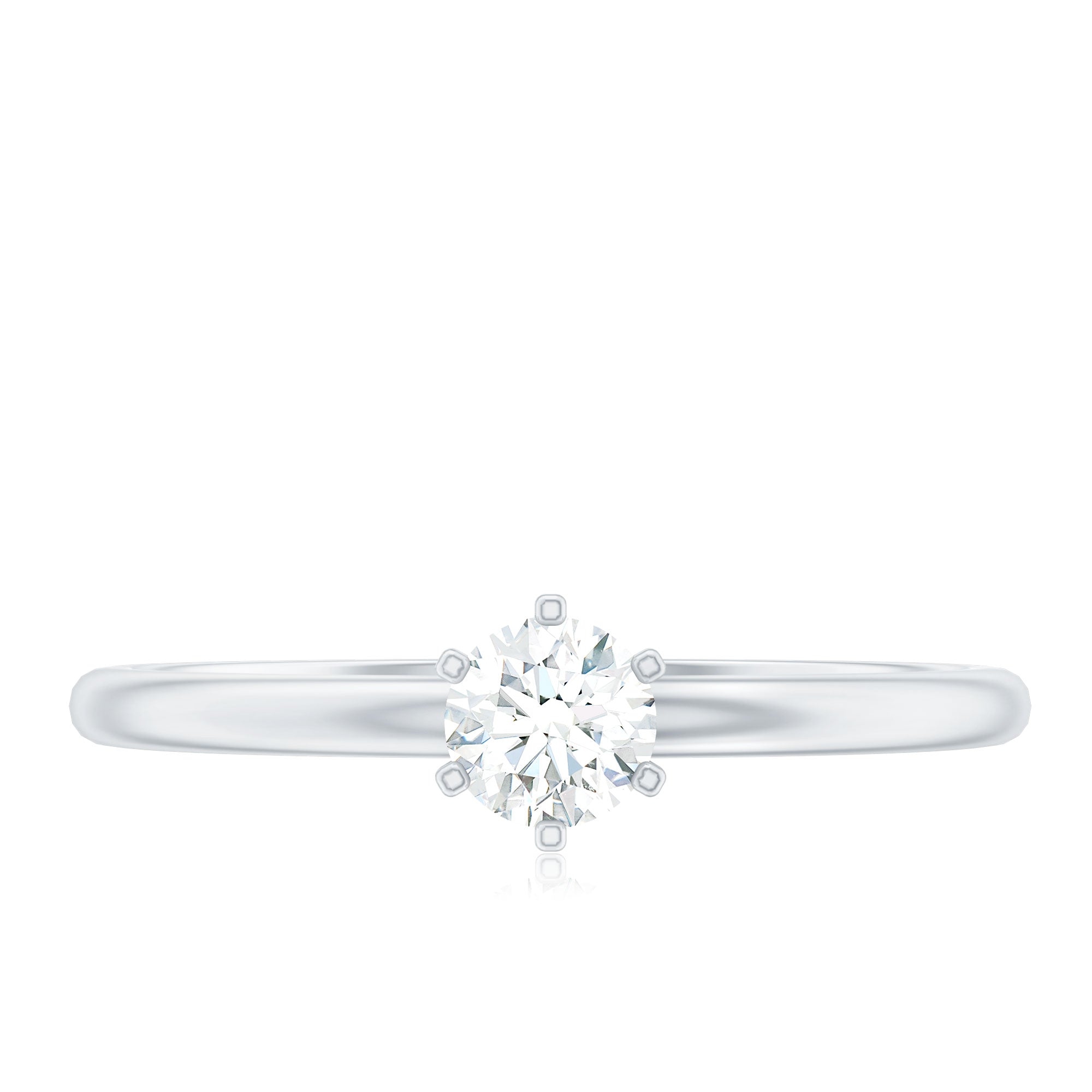 Solitaire Round Diamond Promise Ring