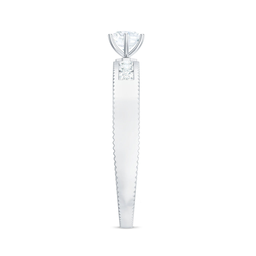 Natural Diamond Solitaire Engagement Ring for Women