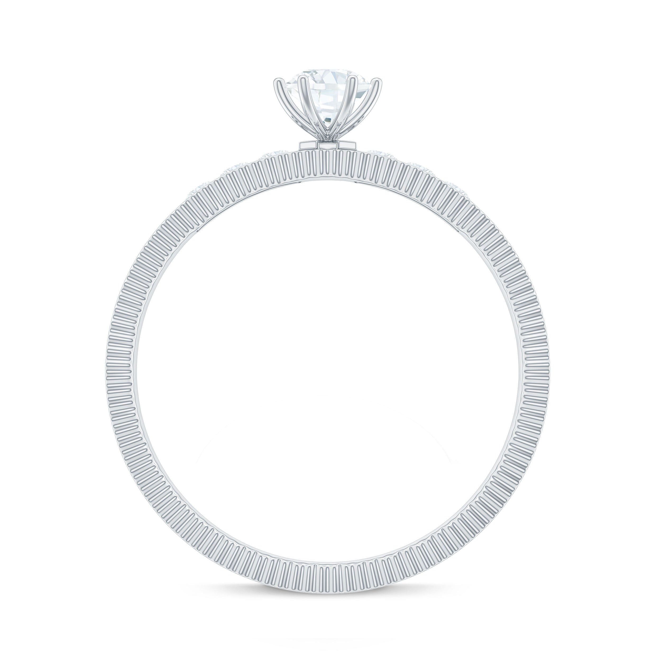 Natural Diamond Solitaire Engagement Ring for Women