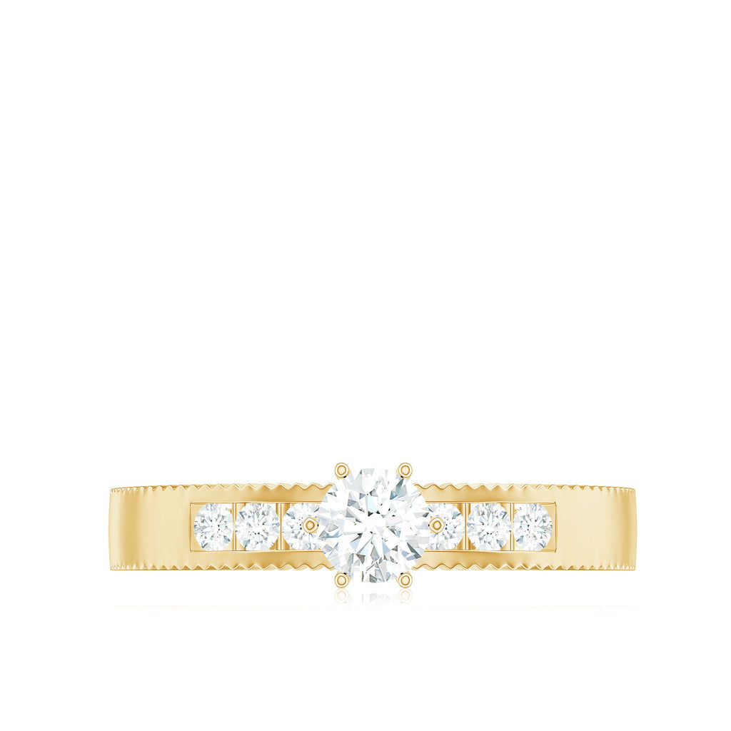 Natural Diamond Solitaire Engagement Ring for Women