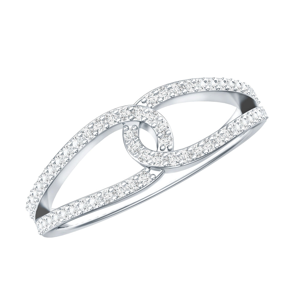 Certified Moissanite Infinity Promise Ring