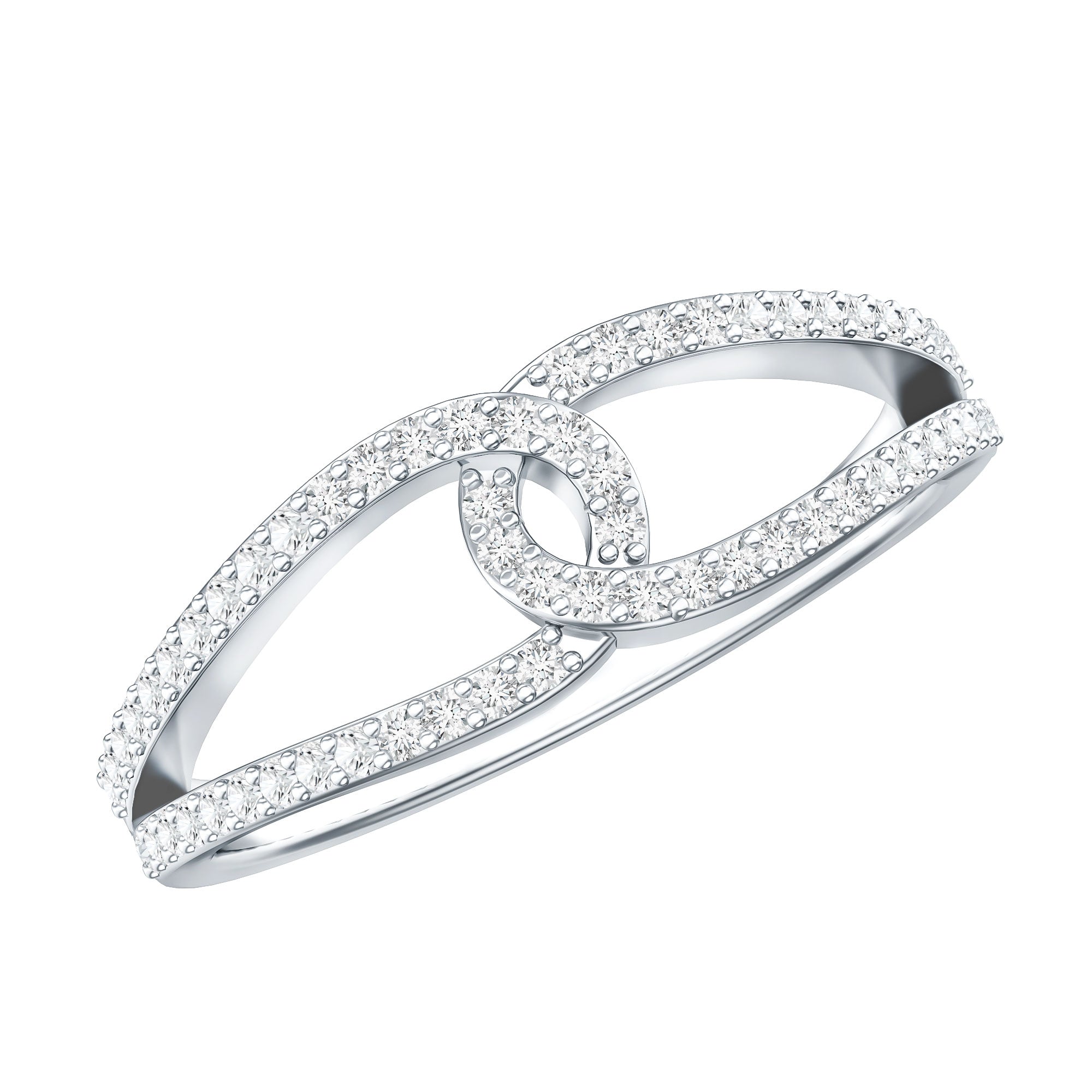 Certified Moissanite Infinity Promise Ring