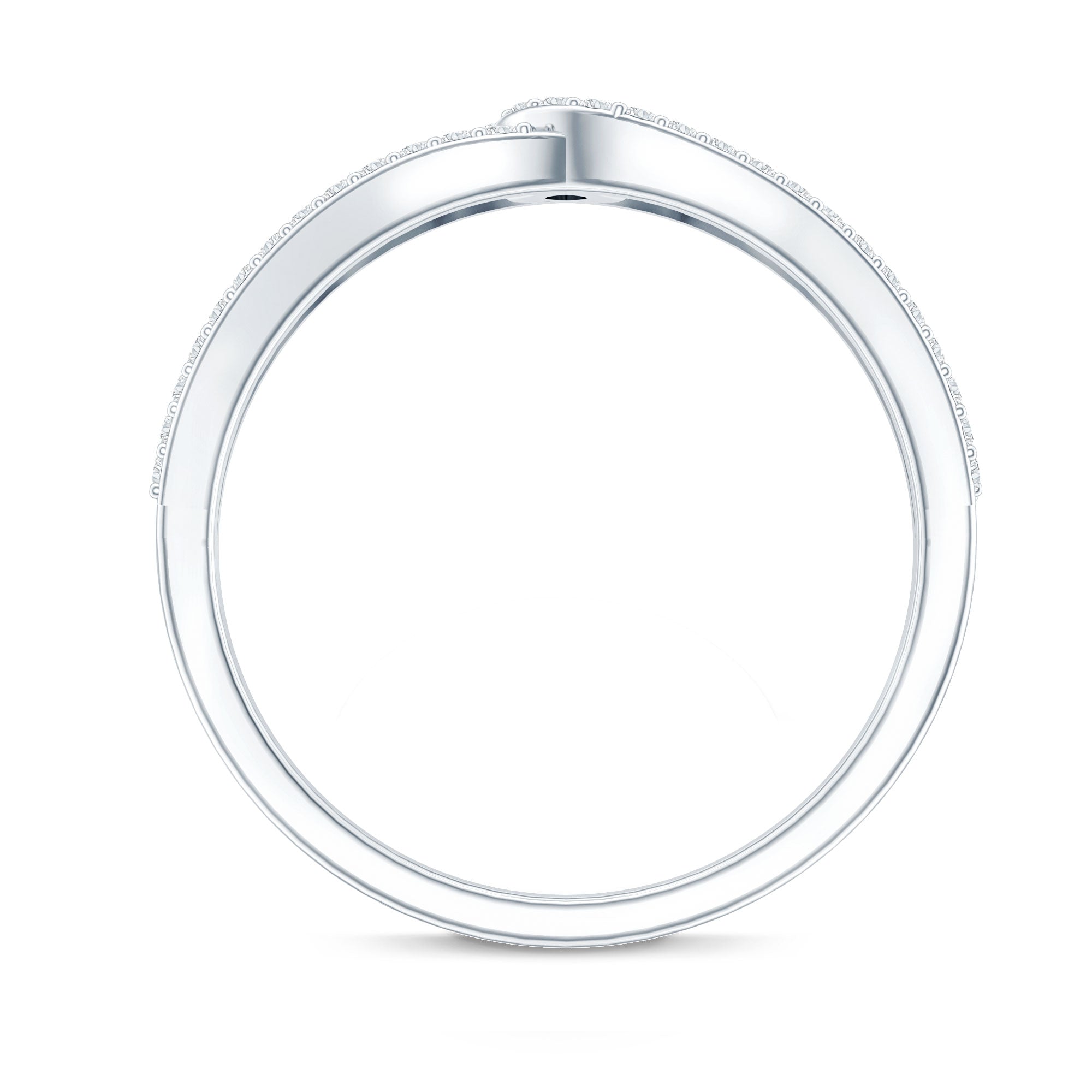 Certified Moissanite Infinity Promise Ring