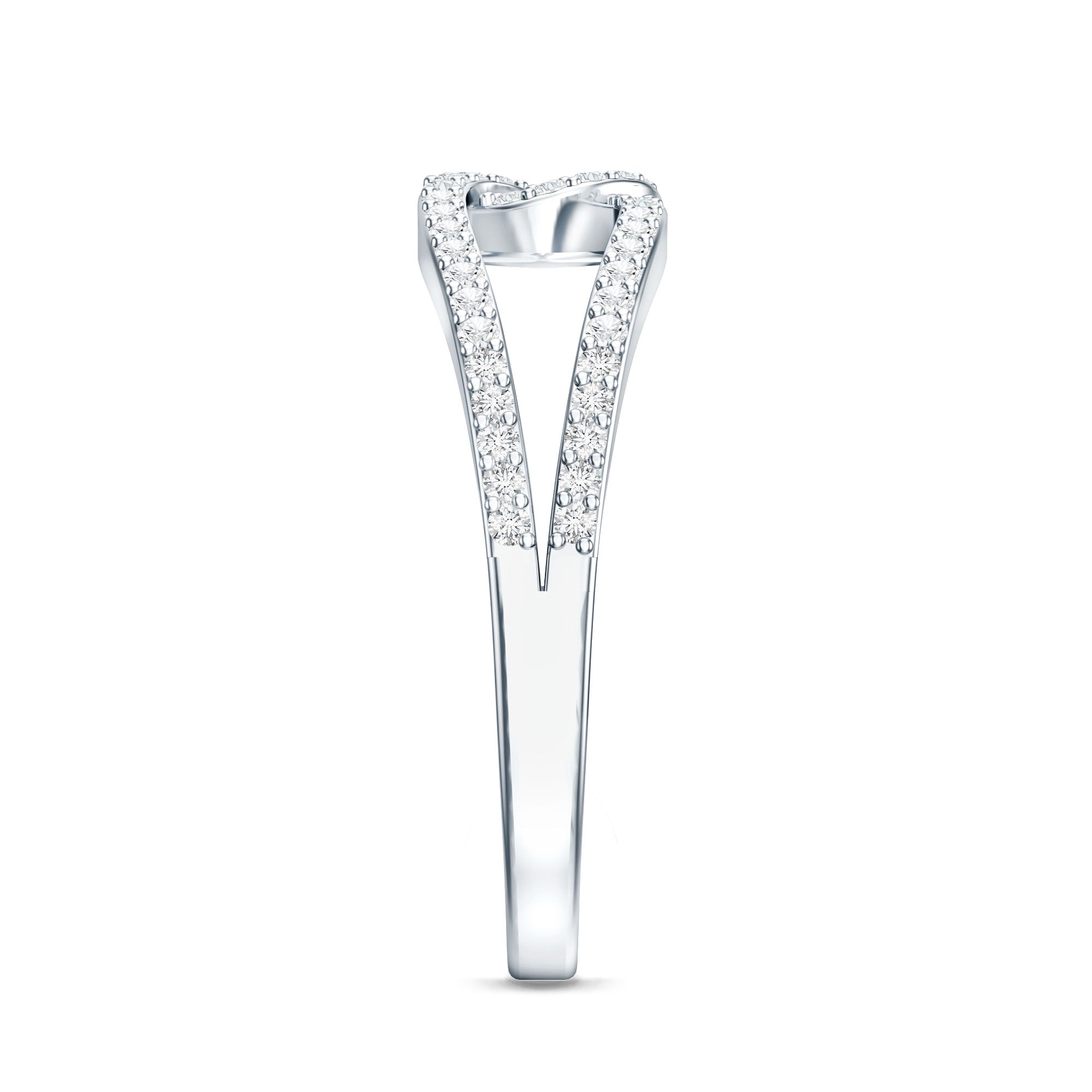 Certified Moissanite Infinity Promise Ring