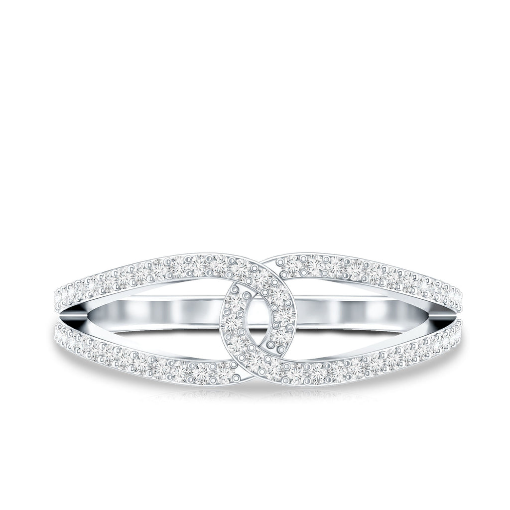 Certified Moissanite Infinity Promise Ring