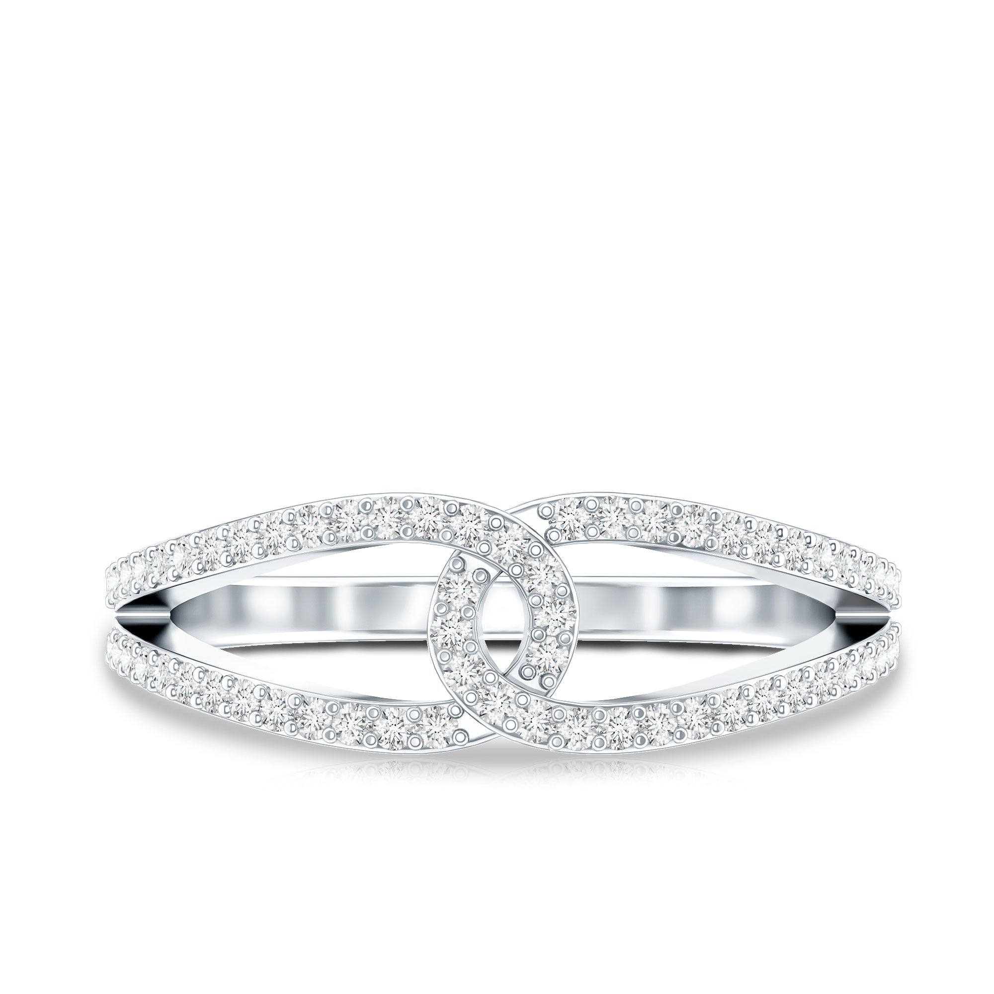 Certified Moissanite Infinity Promise Ring