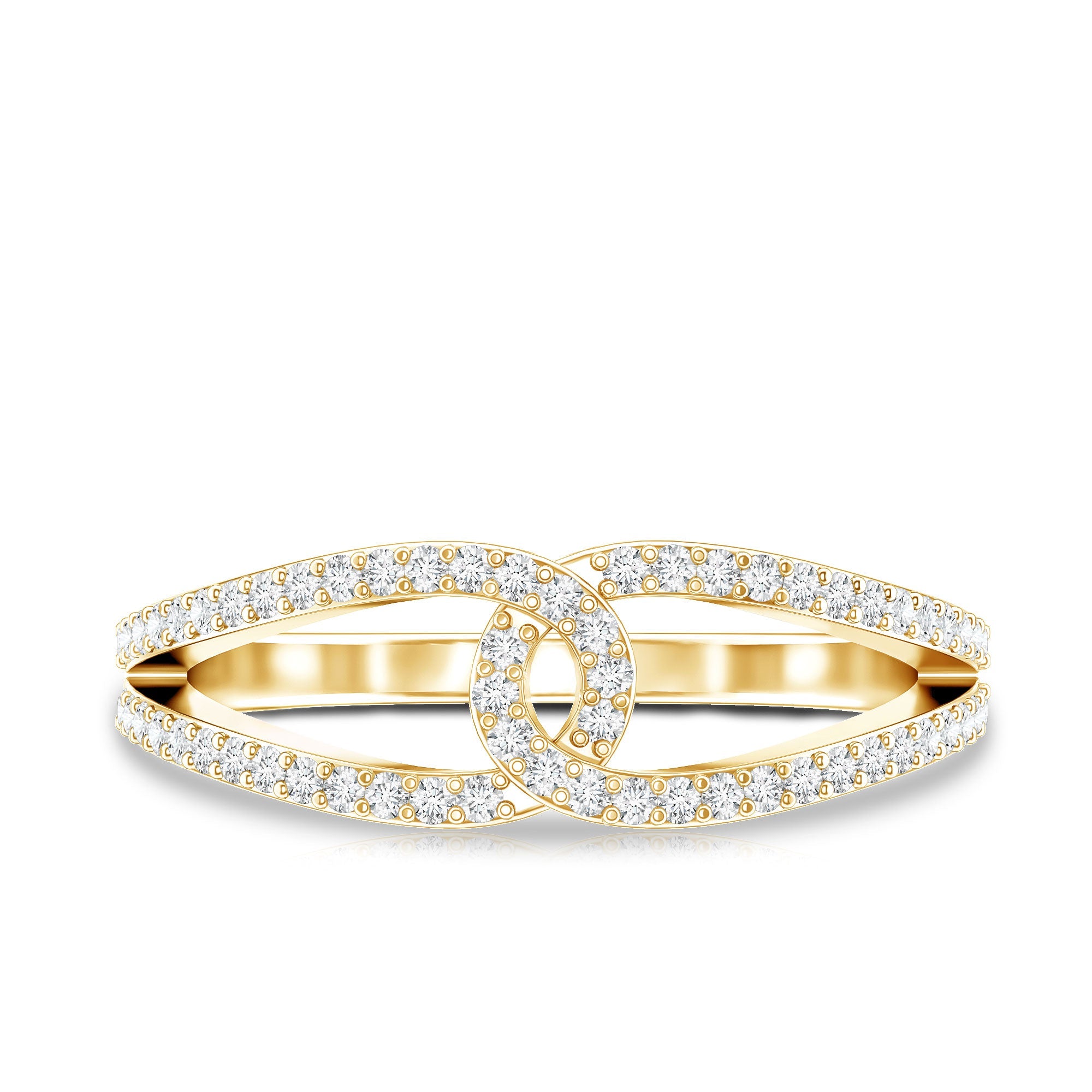 Certified Moissanite Infinity Promise Ring
