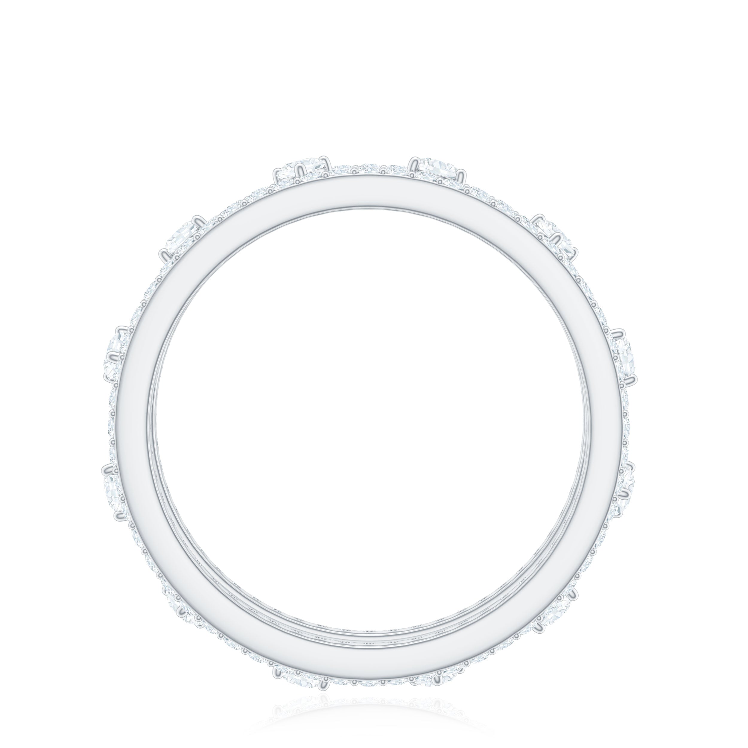 Certified Moissanite Wedding Band