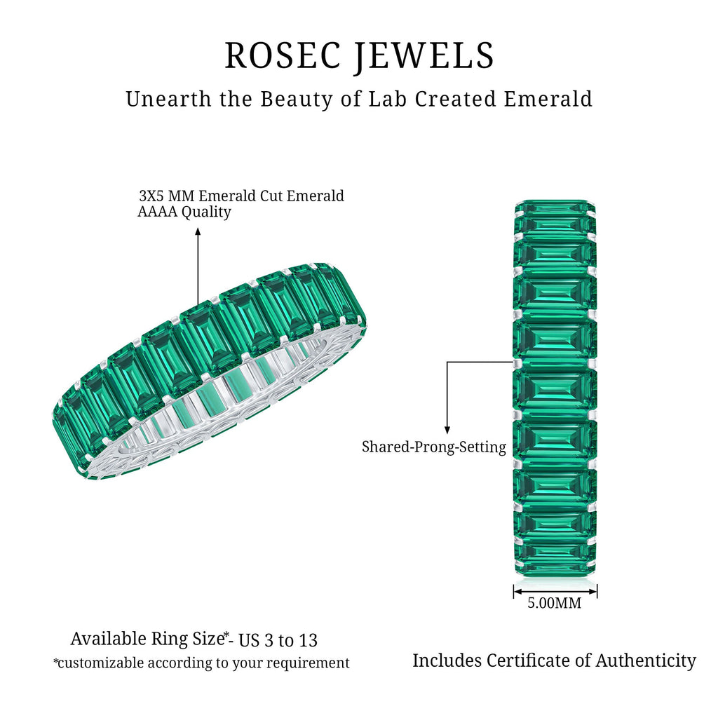 Certified Lab Created Emerald Full Eternity Ring
