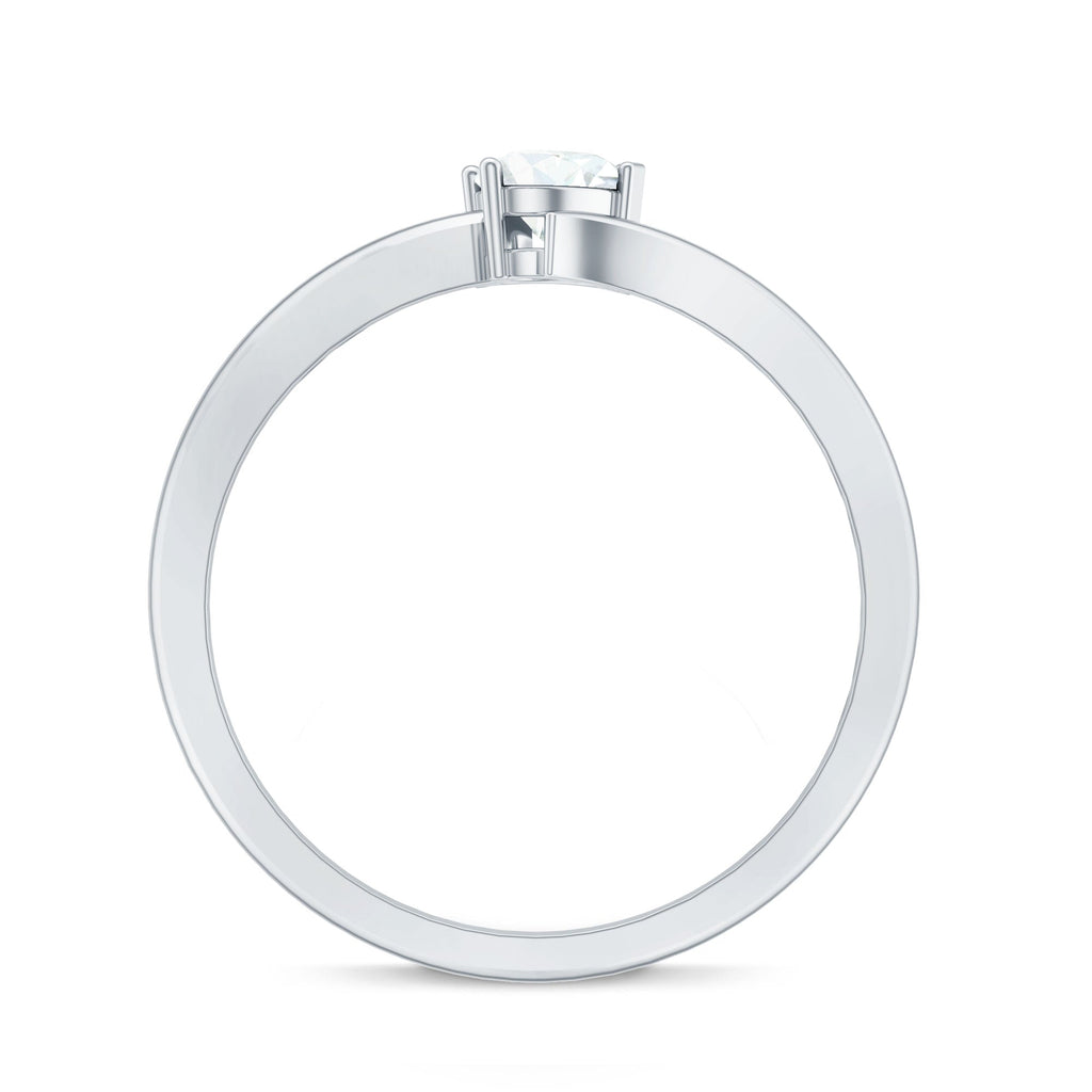 Heart Shaped Moissanite Dainty Promise Ring for Her