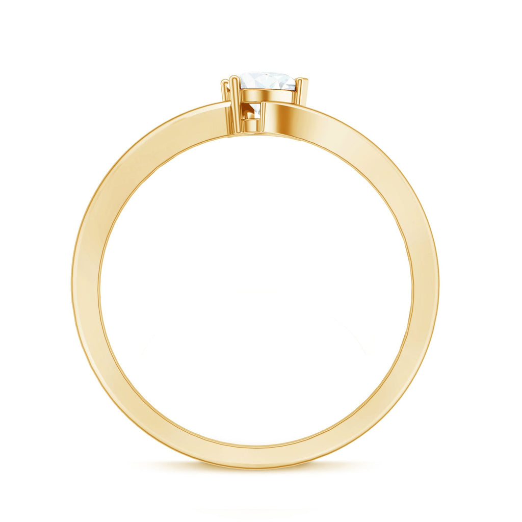 Heart Shaped Moissanite Dainty Promise Ring for Her