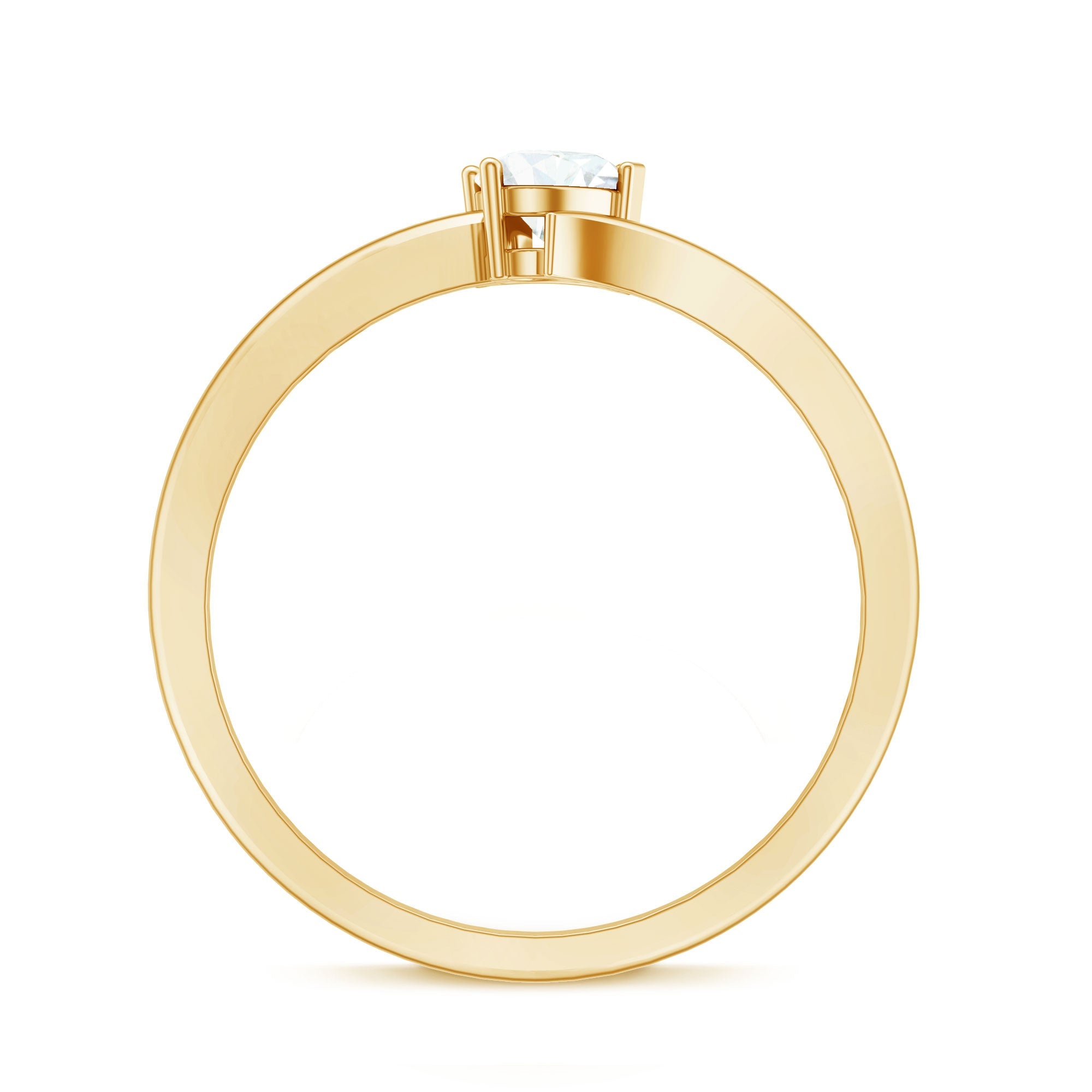 Heart Shaped Moissanite Dainty Promise Ring for Her
