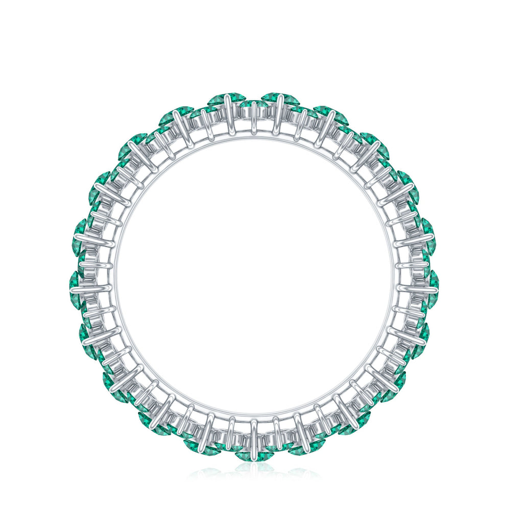 Certified Lab Grown Emerald Eternity Anniversary Band