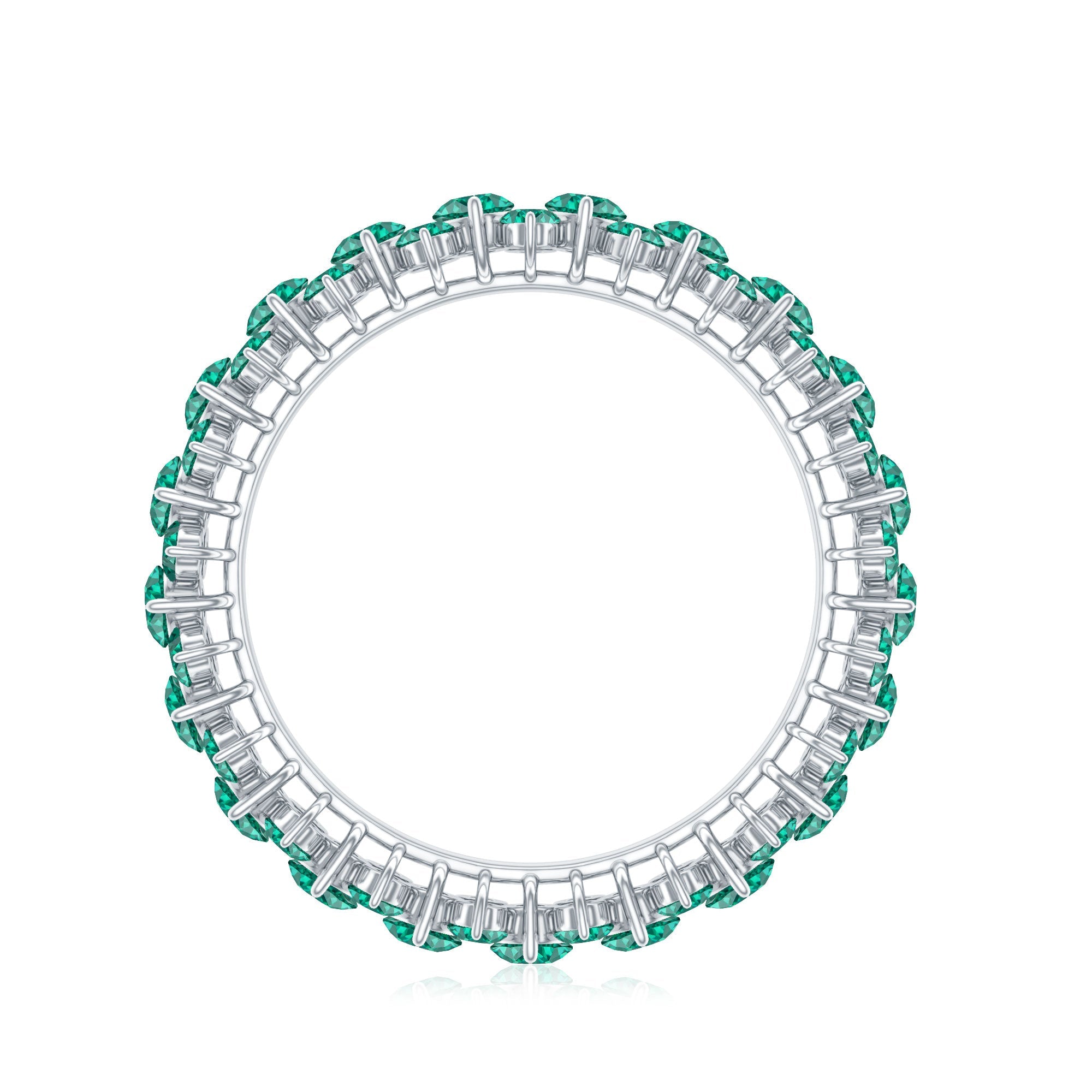 Certified Lab Grown Emerald Eternity Anniversary Band