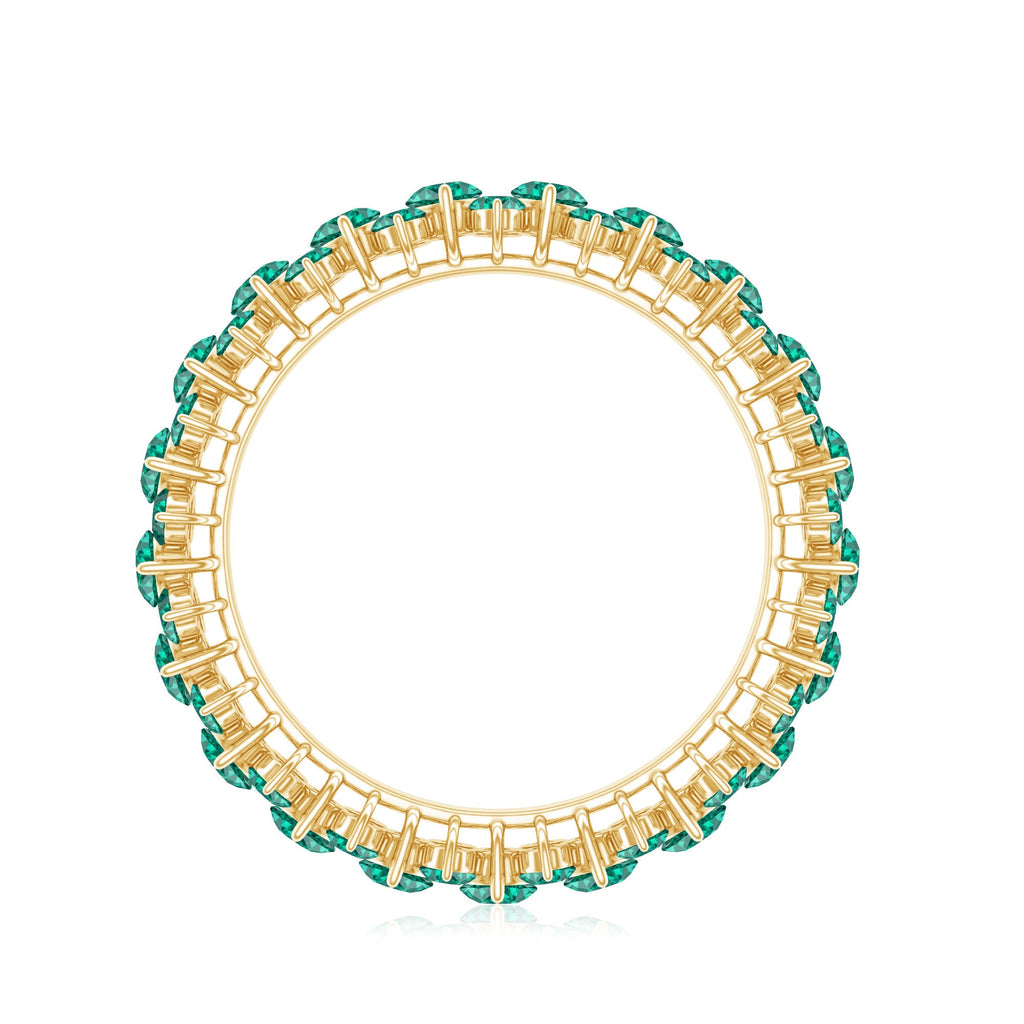 Certified Lab Grown Emerald Eternity Anniversary Band
