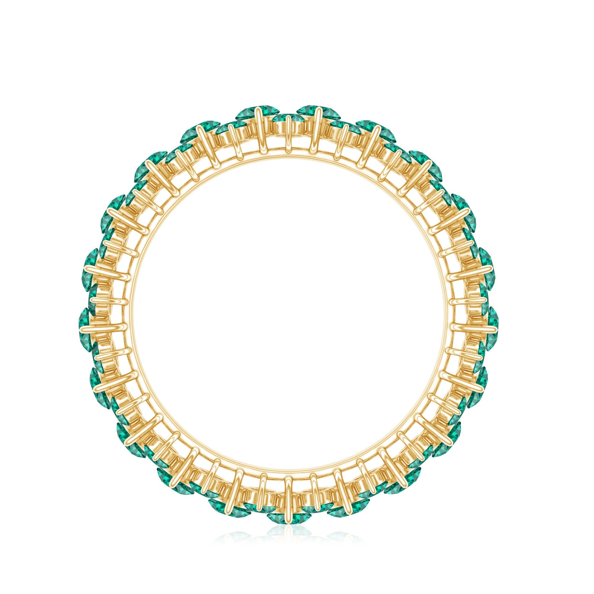 Certified Lab Grown Emerald Eternity Anniversary Band