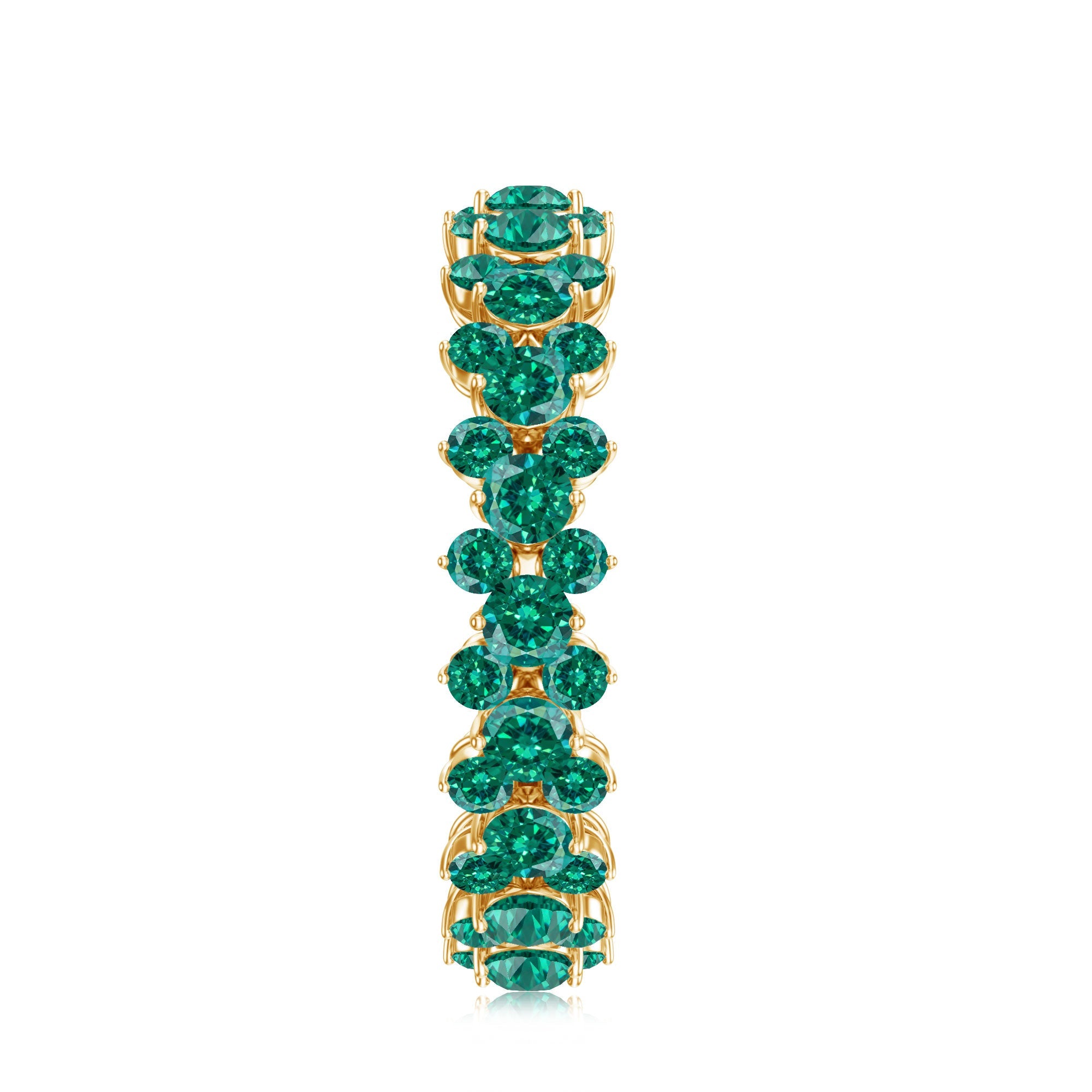Certified Lab Grown Emerald Eternity Anniversary Band