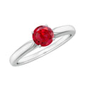 Solitaire Lab Made Ruby Promise Ring with Certificate