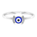 Enamel Evil Eye Promise Ring for Women