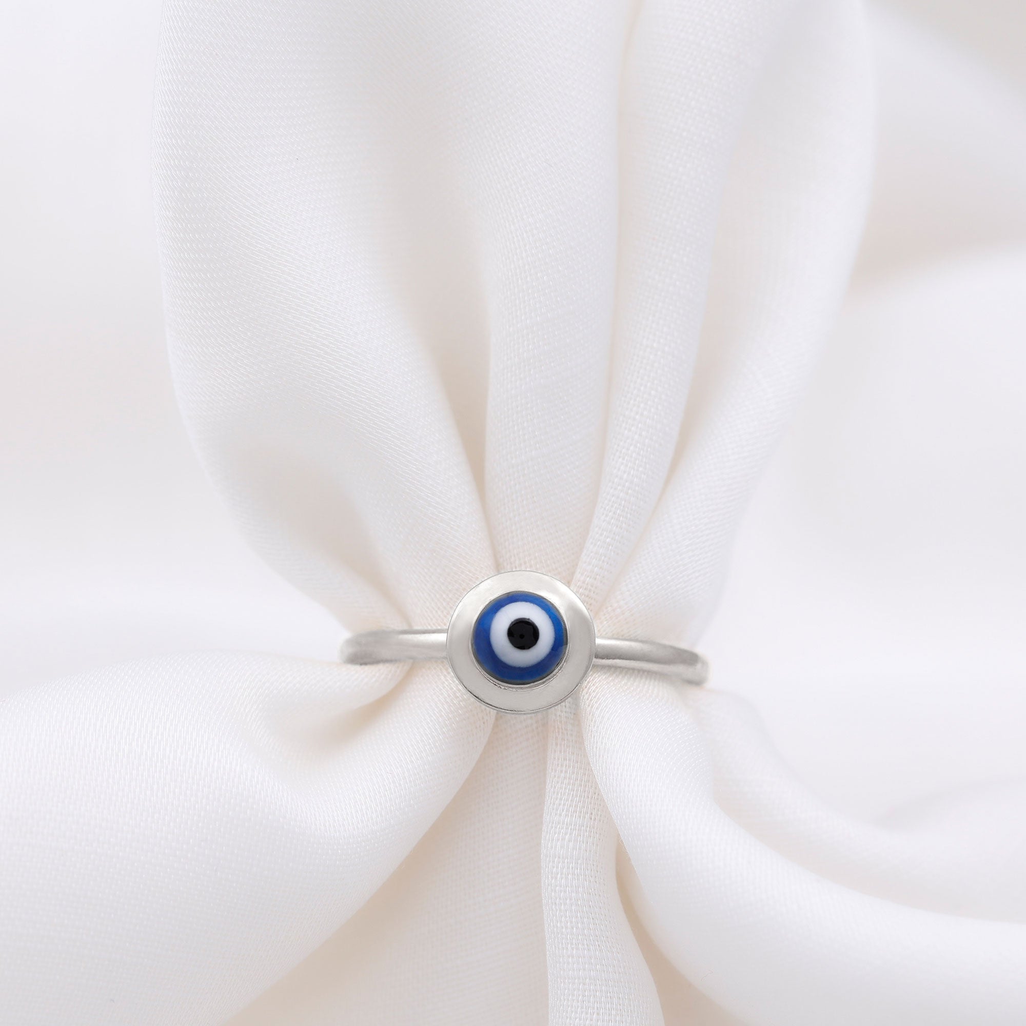 Enamel Evil Eye Promise Ring for Women
