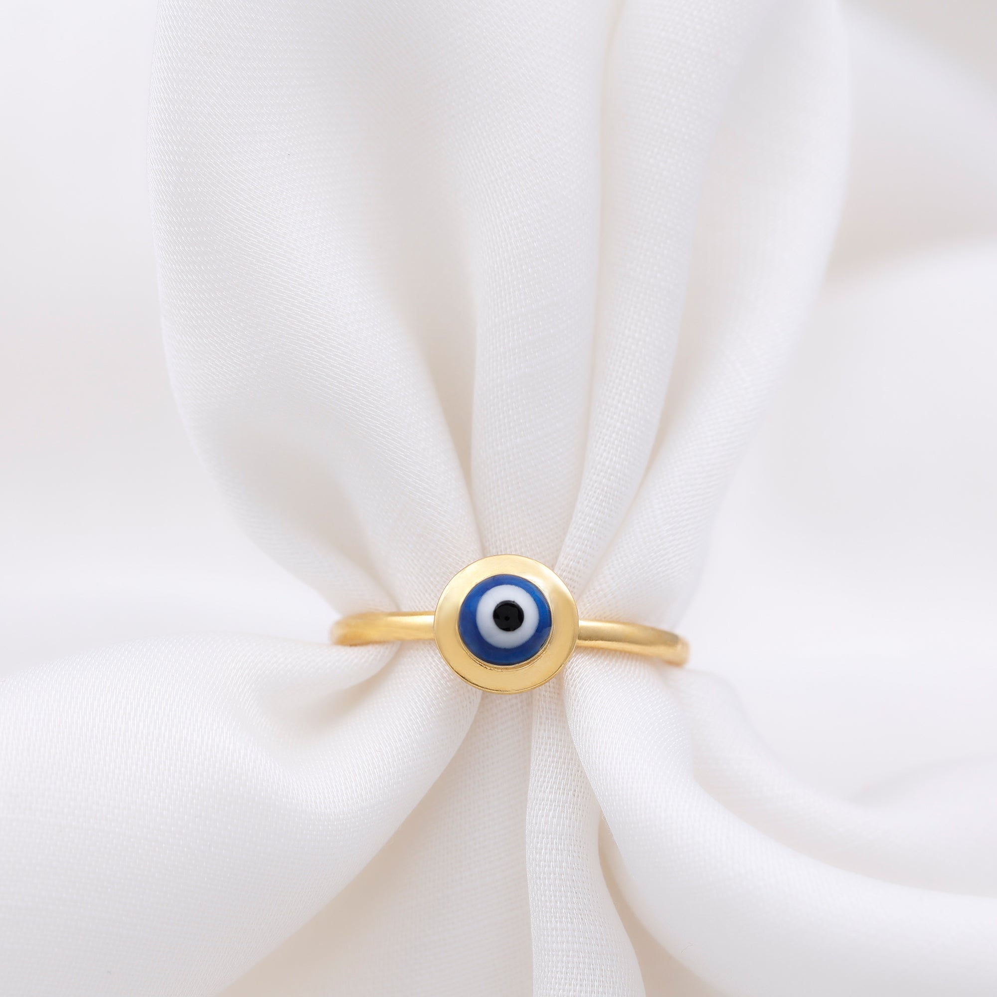 Enamel Evil Eye Promise Ring for Women