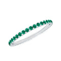 Certified Lab Grown Emerald Stackable Eternity Ring for Women
