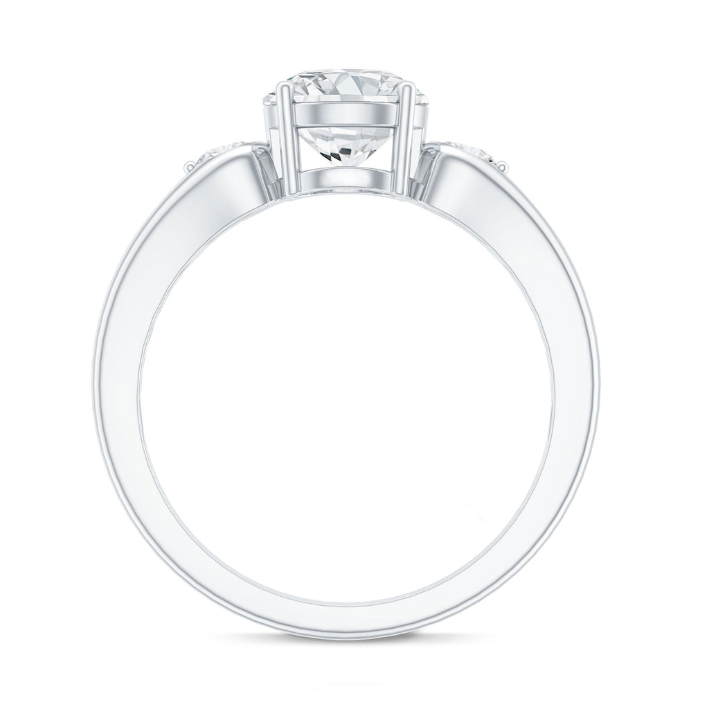 Certified 1.3 Carat Moissanite Promise Engagement Ring