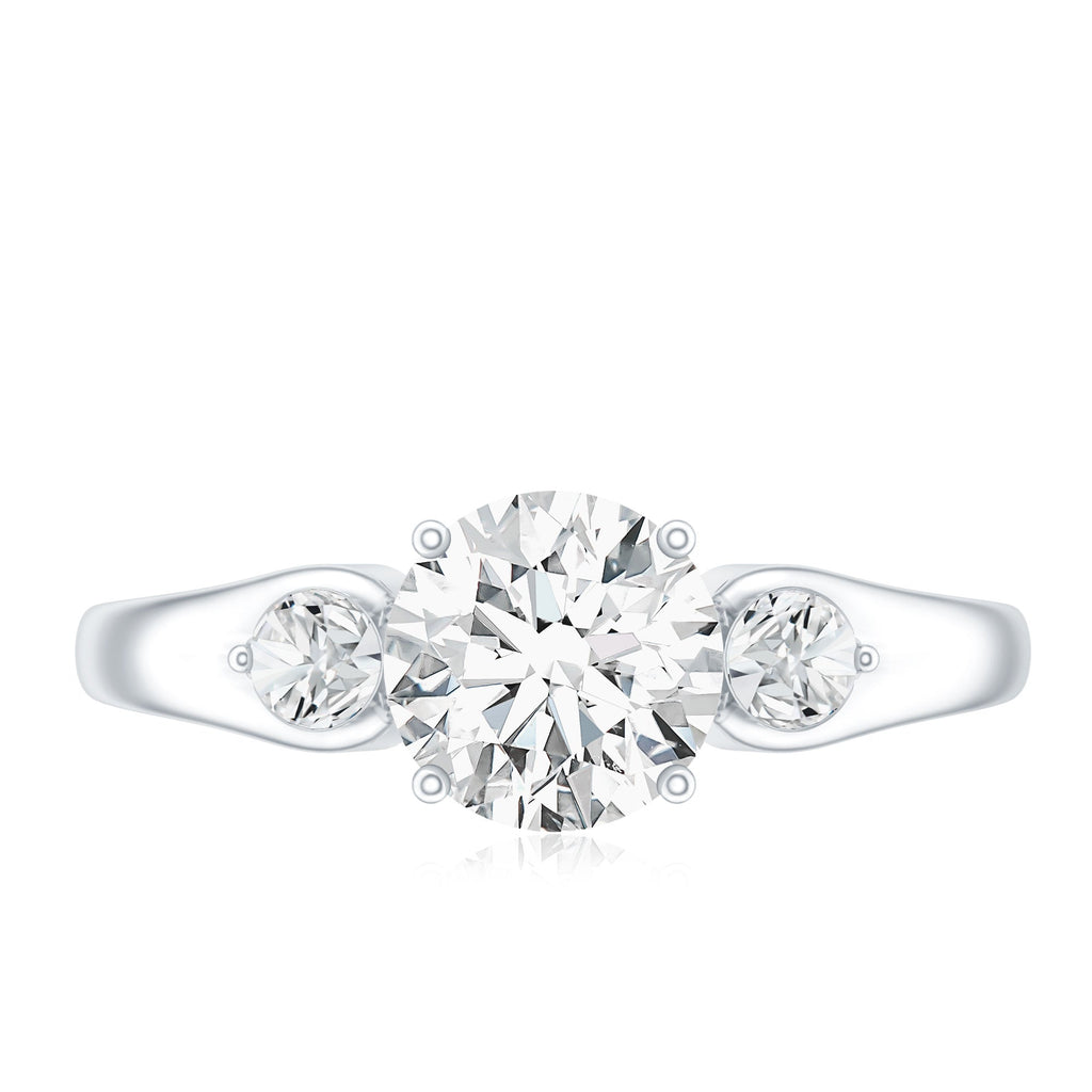 Certified 1.3 Carat Moissanite Promise Engagement Ring