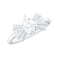 Pear Shaped Moissanite Designer Engagement Ring