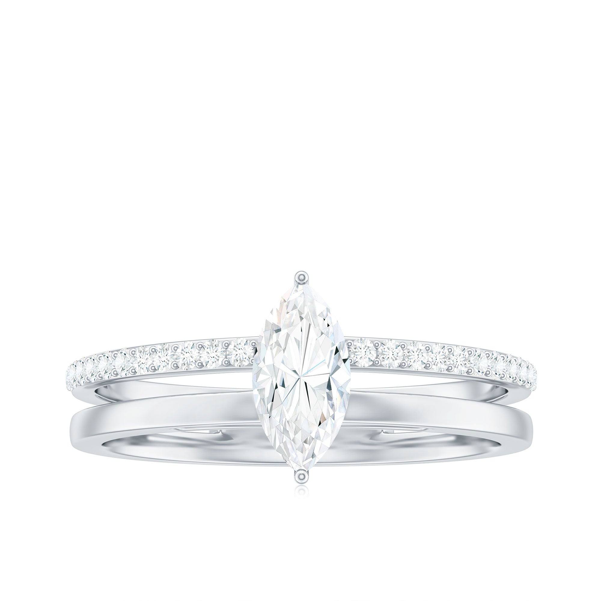 Marquise Cut Moissanite Classic Solitaire Ring