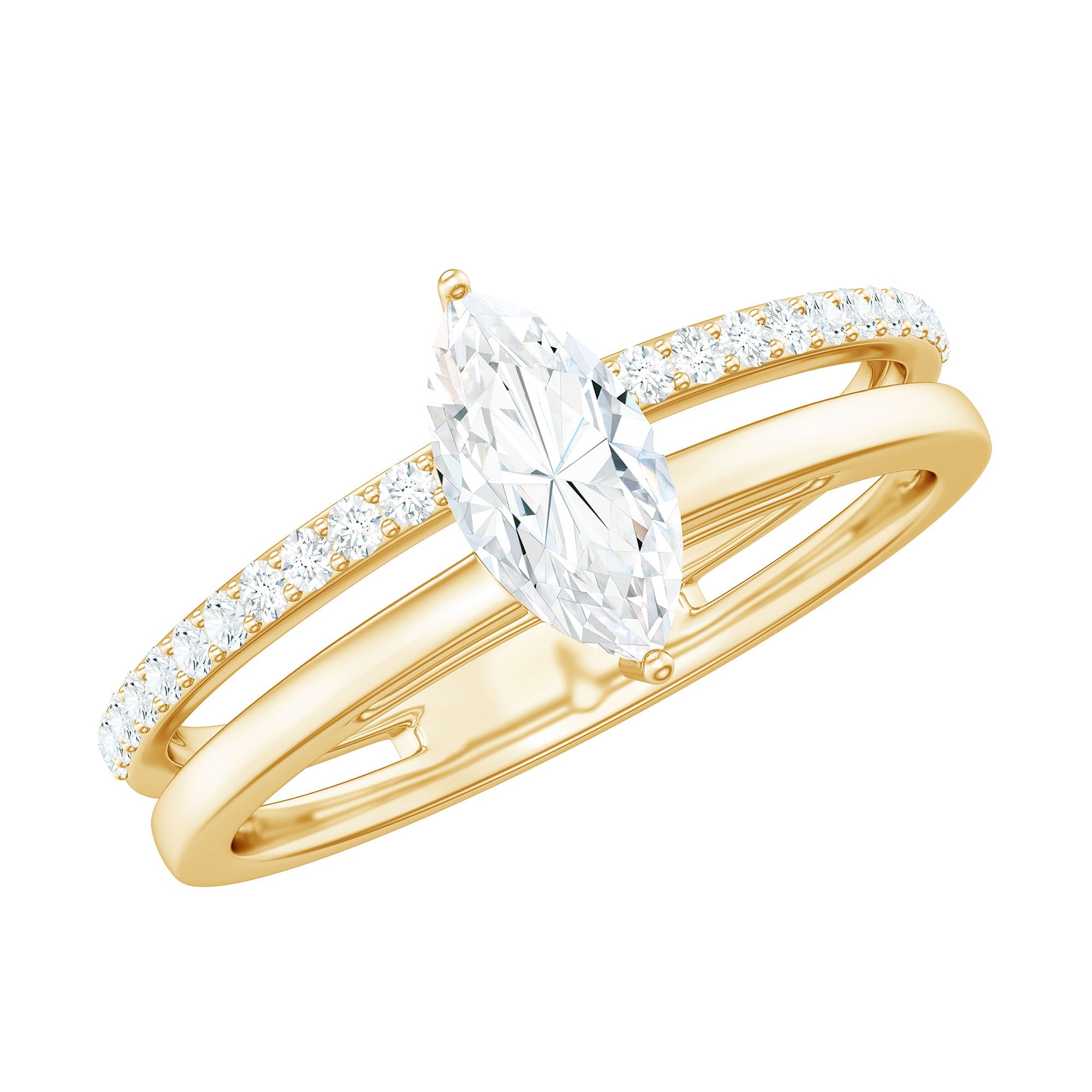 Marquise Cut Moissanite Classic Solitaire Ring