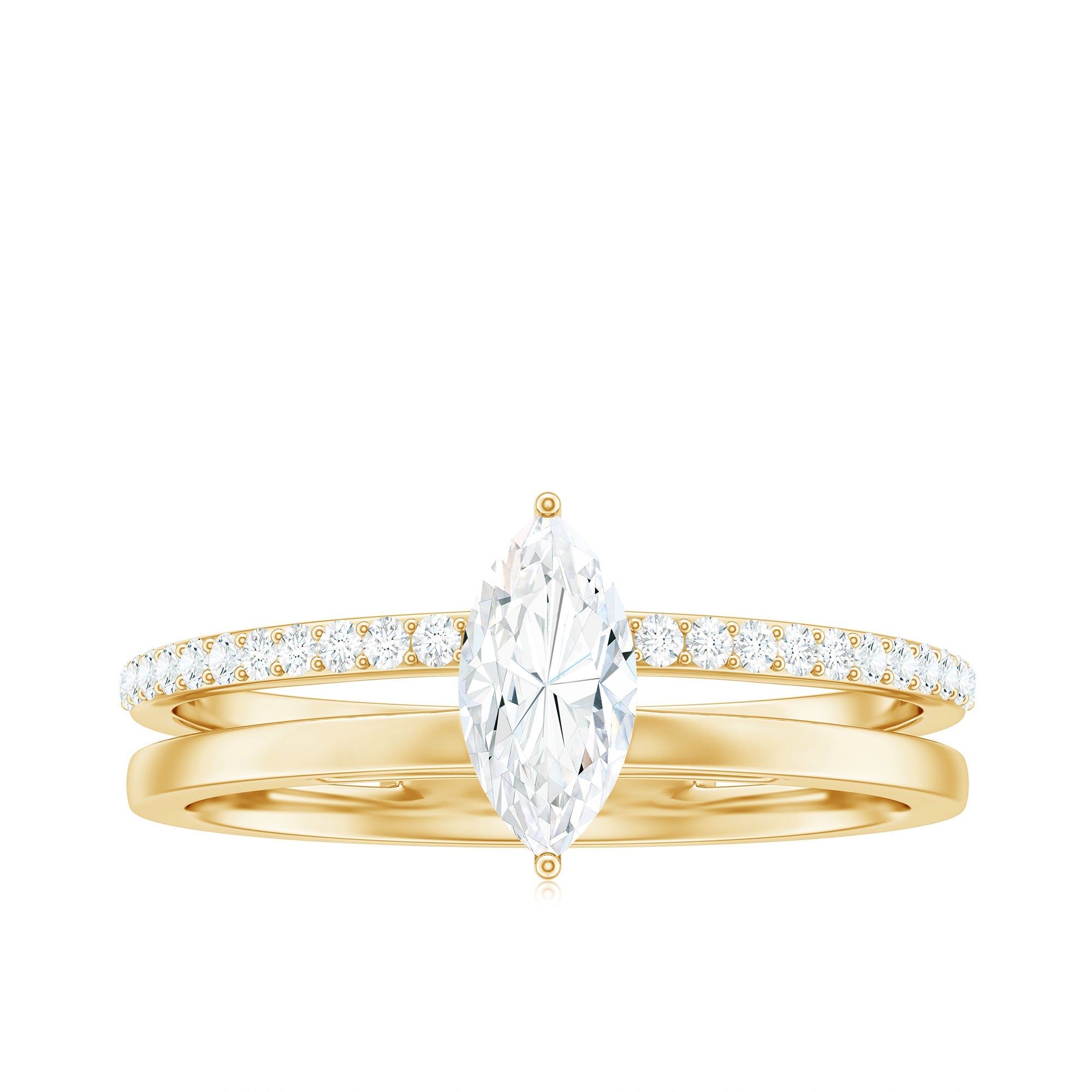 Marquise Cut Moissanite Classic Solitaire Ring